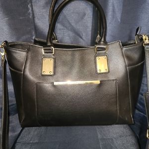 Steve Madden Black Leather Tote